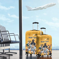 Custom Rugby Southern Hemisphere Luggage Cover Argentina AUNZ South Africa Mascot Gold LT9 - Polynesian Pride