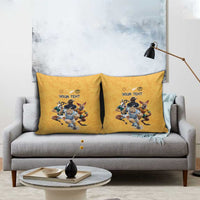 Custom Rugby Southern Hemisphere Pillow Cover Argentina AUNZ South Africa Mascot Gold LT9 - Polynesian Pride