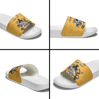 Custom Rugby Southern Hemisphere Slide Sandals Argentina AUNZ South Africa Mascot Gold LT9 - Polynesian Pride