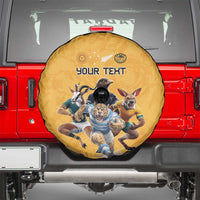 Custom Rugby Southern Hemisphere Spare Tire Cover Argentina AUNZ South Africa Mascot Gold LT9 - Polynesian Pride