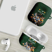 Custom Rugby Southern Hemisphere AirPods Case Argentina AUNZ South Africa Mascot Green LT9 - Polynesian Pride