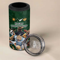 Custom Rugby Southern Hemisphere 4 in 1 Can Cooler Tumbler Argentina AUNZ South Africa Mascot Green LT9 - Polynesian Pride