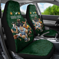 Custom Rugby Southern Hemisphere Car Seat Cover Argentina AUNZ South Africa Mascot Green LT9 - Polynesian Pride
