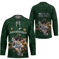 Custom Rugby Southern Hemisphere Hockey Jersey Argentina AUNZ South Africa Mascot Green LT9 - Polynesian Pride