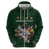 Custom Rugby Southern Hemisphere Hoodie Argentina AUNZ South Africa Mascot Green LT9 - Polynesian Pride