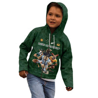 Custom Rugby Southern Hemisphere Kid Hoodie Argentina AUNZ South Africa Mascot Green LT9 - Polynesian Pride