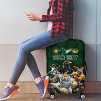Custom Rugby Southern Hemisphere Luggage Cover Argentina AUNZ South Africa Mascot Green LT9 - Polynesian Pride