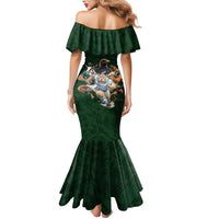 Custom Rugby Southern Hemisphere Mermaid Dress Argentina AUNZ South Africa Mascot Green LT9 - Polynesian Pride