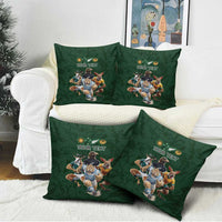 Custom Rugby Southern Hemisphere Pillow Cover Argentina AUNZ South Africa Mascot Green LT9 - Polynesian Pride
