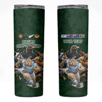 Custom Rugby Southern Hemisphere Skinny Tumbler Argentina AUNZ South Africa Mascot Green LT9 Green - Polynesian Pride