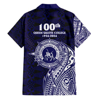 Tonga Queen Salote College 100th Years Family Matching Off The Shoulder Long Sleeve Dress and Hawaiian Shirt Est 1926 Tongan Ngatu Tapa LT9 - Polynesian Pride