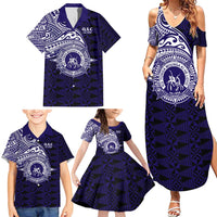 Tonga Queen Salote College 100th Years Family Matching Summer Maxi Dress and Hawaiian Shirt Est 1926 Tongan Ngatu Tapa LT9 - Polynesian Pride