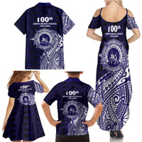 Tonga Queen Salote College 100th Years Family Matching Summer Maxi Dress and Hawaiian Shirt Est 1926 Tongan Ngatu Tapa LT9 - Polynesian Pride