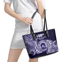 Tonga Queen Salote College 100th Years Leather Tote Bag Est 1926 Tongan Ngatu Tapa LT9 - Polynesian Pride