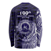 Tonga Queen Salote College 100th Years Long Sleeve Shirt Est 1926 Tongan Ngatu Tapa LT9 - Polynesian Pride