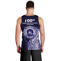 Tonga Queen Salote College 100th Years Men Tank Top Est 1926 Tongan Ngatu Tapa LT9 - Polynesian Pride