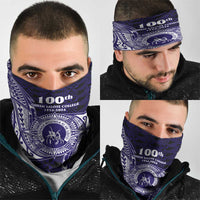 Tonga Queen Salote College 100th Years Neck Gaiter Est 1926 Tongan Ngatu Tapa - Polynesian Pride