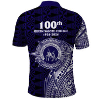 Tonga Queen Salote College 100th Years Polo Shirt Est 1926 Tongan Ngatu Tapa LT9 - Polynesian Pride