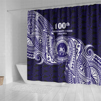 Tonga Queen Salote College 100th Years Shower Curtain Est 1926 Tongan Ngatu Tapa LT9 - Polynesian Pride