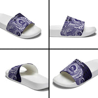 Tonga Queen Salote College 100th Years Slide Sandals Est 1926 Tongan Ngatu Tapa - Polynesian Pride