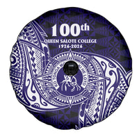 Tonga Queen Salote College 100th Years Spare Tire Cover Est 1926 Tongan Ngatu Tapa LT9 - Polynesian Pride