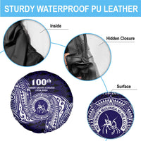 Tonga Queen Salote College 100th Years Spare Tire Cover Est 1926 Tongan Ngatu Tapa LT9 - Polynesian Pride