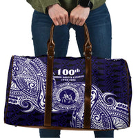 Tonga Queen Salote College 100th Years Travel Bag Est 1926 Tongan Ngatu Tapa LT9 Blue - Polynesian Pride