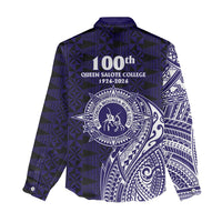 Tonga Queen Salote College 100th Years Women Casual Shirt Est 1926 Tongan Ngatu Tapa LT9 - Polynesian Pride