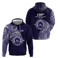 Tonga Queen Salote College 100th Years Zip Hoodie Est 1926 Tongan Ngatu Tapa LT9 - Polynesian Pride