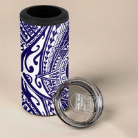 Tonga Queen Salote College 100th Years 4 in 1 Can Cooler Tumbler Blue Tonga Kupesi Uniquely Pacific Art LT9 - Polynesian Pride