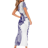 Tonga Queen Salote College 100th Years Family Matching Short Sleeve Bodycon Dress and Hawaiian Shirt White Tonga Kupesi Uniquely Pacific Art LT9 - Polynesian Pride