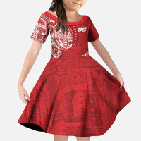 Samoa FAST Family Matching Short Sleeve Bodycon Dress and Hawaiian Shirt Samoan Motif Patterns - Polynesian Pride