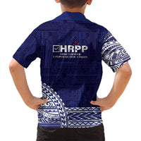 Samoa HRPP Family Matching Off Shoulder Maxi Dress and Hawaiian Shirt Samoan Motif Patterns - Polynesian Pride