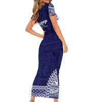 Samoa HRPP Family Matching Short Sleeve Bodycon Dress and Hawaiian Shirt Samoan Motif Patterns LT9 - Polynesian Pride