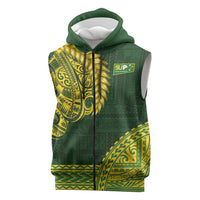 Samoa SUP Sleeveless Zip Hoodie Samoan Motif Patterns - Polynesian Pride