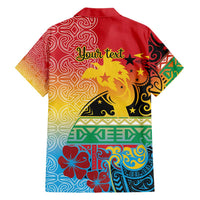 Personalised Torba PNG Day Family Matching Short Sleeve Bodycon Dress and Hawaiian Shirt Oro Tapa Pattern LT9 - Polynesian Pride