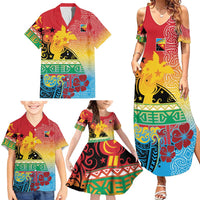 Personalised Torba PNG Day Family Matching Summer Maxi Dress and Hawaiian Shirt Oro Tapa Pattern LT9 - Polynesian Pride