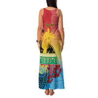 Personalised Torba PNG Day Family Matching Tank Maxi Dress and Hawaiian Shirt Oro Tapa Pattern LT9 - Polynesian Pride