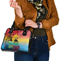 Personalised Torba PNG Day Shoulder Handbag Oro Tapa Pattern - Polynesian Pride