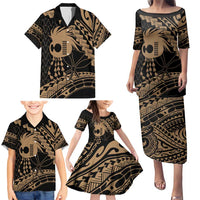 Ikaika Hawaiian Mythic Koa Tribal Warrior Family Matching Puletasi and Hawaiian Shirt LT9 - Polynesian Pride