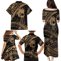 Ikaika Hawaiian Mythic Koa Tribal Warrior Family Matching Puletasi and Hawaiian Shirt LT9 - Polynesian Pride