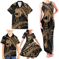 Ikaika Hawaiian Mythic Koa Tribal Warrior Family Matching Tank Maxi Dress and Hawaiian Shirt LT9 - Polynesian Pride