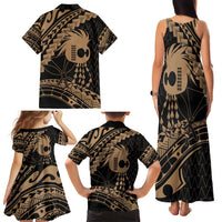 Ikaika Hawaiian Mythic Koa Tribal Warrior Family Matching Tank Maxi Dress and Hawaiian Shirt LT9 - Polynesian Pride