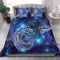 North Island Kokako and South Island Kokako Bedding Set New Zealand Native Bird with Galaxy Vibe LT9 - Polynesian Pride