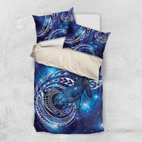 North Island Kokako and South Island Kokako Bedding Set New Zealand Native Bird with Galaxy Vibe LT9 US Twin 172cm x 218cm Galaxy - Polynesian Pride