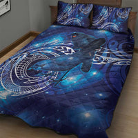 North Island Kokako and South Island Kokako Quilt Bed Set New Zealand Native Bird with Galaxy Vibe LT9 - Polynesian Pride