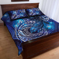 North Island Kokako and South Island Kokako Quilt Bed Set New Zealand Native Bird with Galaxy Vibe LT9 - Polynesian Pride