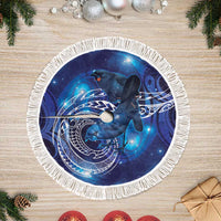 North Island Kokako and South Island Kokako Tree Skirt New Zealand Native Bird with Galaxy Vibe LT9 Fringed Galaxy - Polynesian Pride