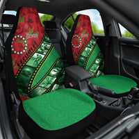 Personalised Cook Islands ANZAC 1915-2026 Filmstrip Car Seat Cover Lest We Forget 25 April LT9 One Size Green - Polynesian Pride