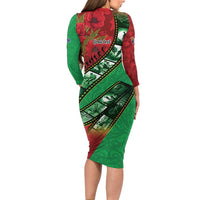 Personalised Cook Islands ANZAC 1915-2026 Filmstrip Family Matching Long Sleeve Bodycon Dress and Hawaiian Shirt Lest We Forget 25 April LT9 - Polynesian Pride